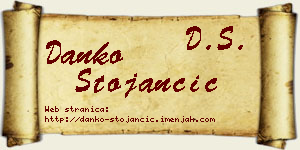 Danko Stojančić vizit kartica